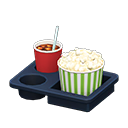 popcornmenu [Zout en ijskoffie] (Wit/Groen)