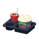 menú para el cine [Saladas y café helado] (Blanco/Multicolor)