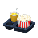 menú para el cine [Saladas y jugo de naranja] (Blanco/Rojo)