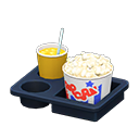 Popcorn-Snack-Set [Gesalzen & Orangensaft] (Weiß/Bunt)