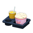popcorn snack set [Salted & orange juice] (White/Pink)