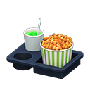 menu popcorn e bibita [Caramello e soda al melone] (Arancio/Verde)