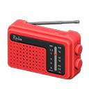portable radio: (Red) Red / Black