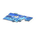 onafgemaakte puzzel (Lichtblauw/Blauw)