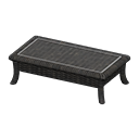 rattan low table: (Black) Black / Black