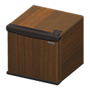 mini fridge: (Wood grain) Brown / Brown