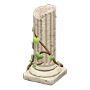 ruined broken pillar: (Ivory) White / Green