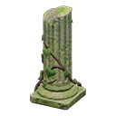 ruined broken pillar: (Mossy) Gray / Green