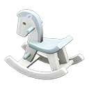rocking horse: (White) White / Aqua