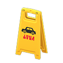 floor sign [No Parking] (Yellow/Red)