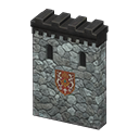paramento medieval castillo [Gris oscuro] (Gris/Rojo)