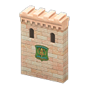 muraille de château [Beige rosé] (Rose/Vert)