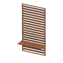 木制墙壁隔板M [深木色] (棕色/棕色)