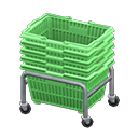 pila di cestini della spesa [Verde] (Verde/Verde)