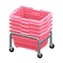疊起來的購物籃 [粉紅色] (粉紅色/粉紅色)