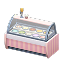 mostrador de helados [Rayas rosas] (Rosa/Multicolor)
