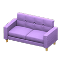 簡約沙發 [自然色] (米色/紫色)