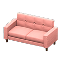 simple sofa [Brown] (Brown/Pink)