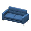 sofá simple [Blanco] (Blanco/Azul)