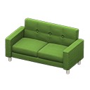 sofá simple [Blanco] (Blanco/Verde)