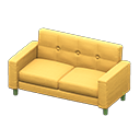 sofá simple [Verde] (Verde/Amarillo)
