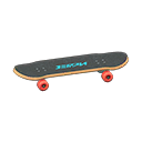 skateboard [Noir] (Noir/Bleu clair)