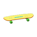 skateboard [Geel] (Geel/Lichtblauw)