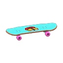 Skateboard [Blau] (Hellblau/Bunt)