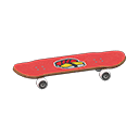 Skateboard [Rot] (Rot/Bunt)