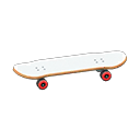 skateboard [White] (White/Red)