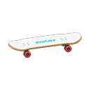 skateboard [White] (White/Aqua)