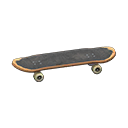 Skateboard [Rostig] (Schwarz/Weiß)