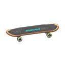 skateboard [Damaged] (Black/Aqua)