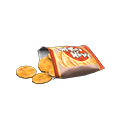 zakje chips [Rijstwafels] (Oranje/Bruin)