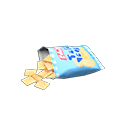 zakje chips [Crackers] (Beige/Lichtblauw)