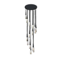 lámpara de techo espiral [Negro] (Negro/Blanco)