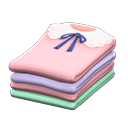 stack of clothes (Pink/Colorful)