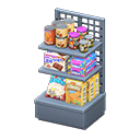 estante de alimentación [Plateado] (Gris/Multicolor)