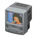 TV with VCR: (Silver) Gray / Colorful