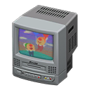 TV with VCR: (Silver) Gray / Colorful