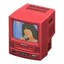 TV with VCR: (Red) Red / Colorful