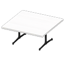 mesa grande de cafetería [Blanco] (Blanco/Negro)