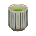 yunomi teacup: (Stripes) Blue / Green