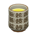 yunomi teacup: (Fish kanji) Brown / Yellow