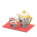 juego de té [Blanco] (Amarillo/Rojo)