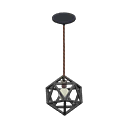 wooden pendant light: (Black) Black / Black