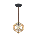 wooden pendant light: (Light wood) Beige / Black