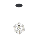 wooden pendant light: (White) White / Black