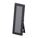 wooden full-length mirror [Black] (Black/Black)