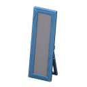 wooden full-length mirror [Blue] (Blue/Blue)